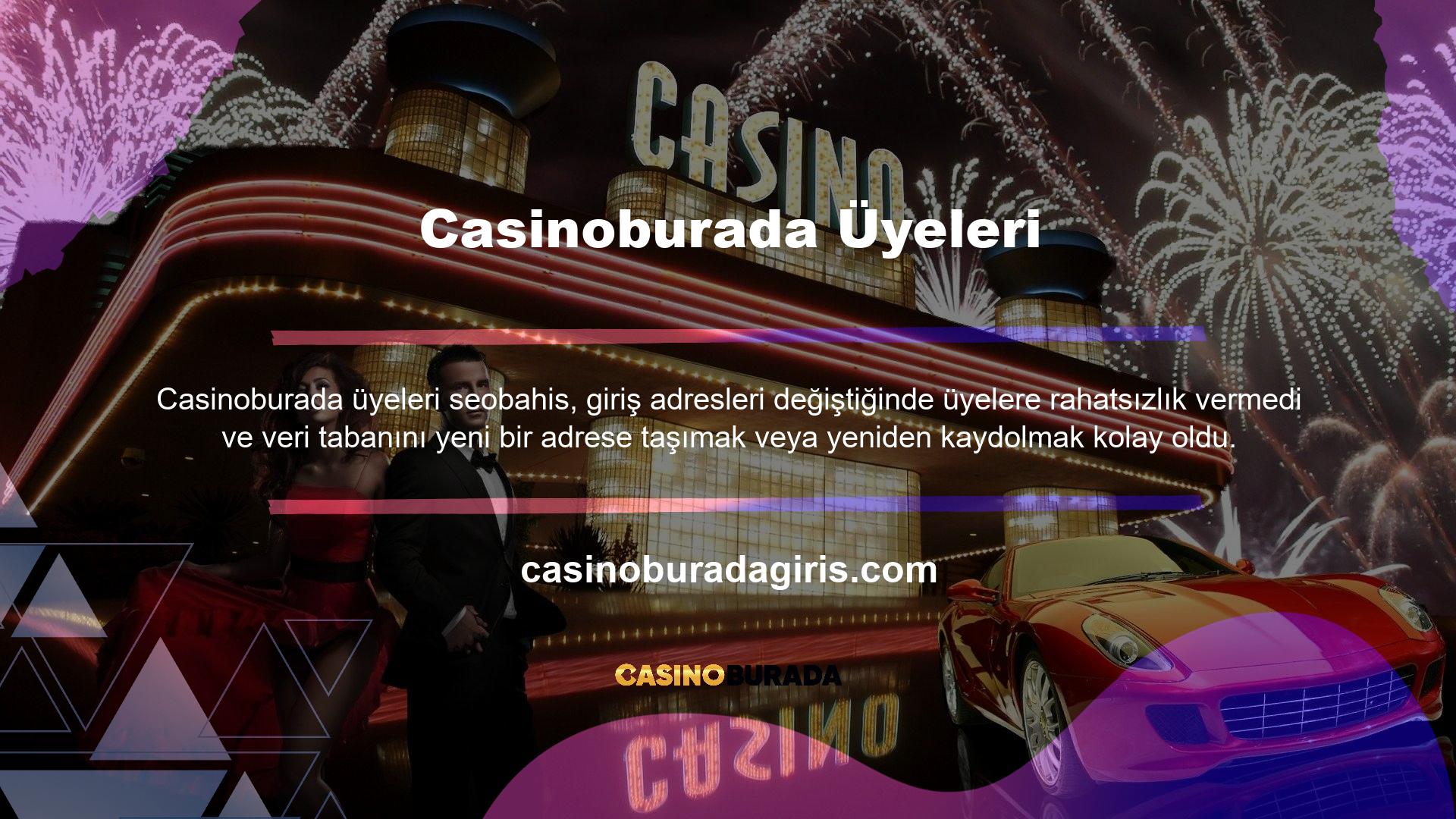 Casinoburada güvenilir ortamına yatırımınızı ikiye katlamak için üye bilgilerinizi kullanarak hesabınıza giriş yapmanız yeterlidir