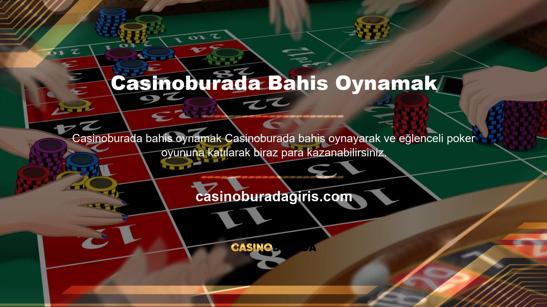 Casinoburada bahis sitesi, oyuncularını bilgilendirmek amacıyla çoğu oyuna ücretsiz erişim sunmaktadır